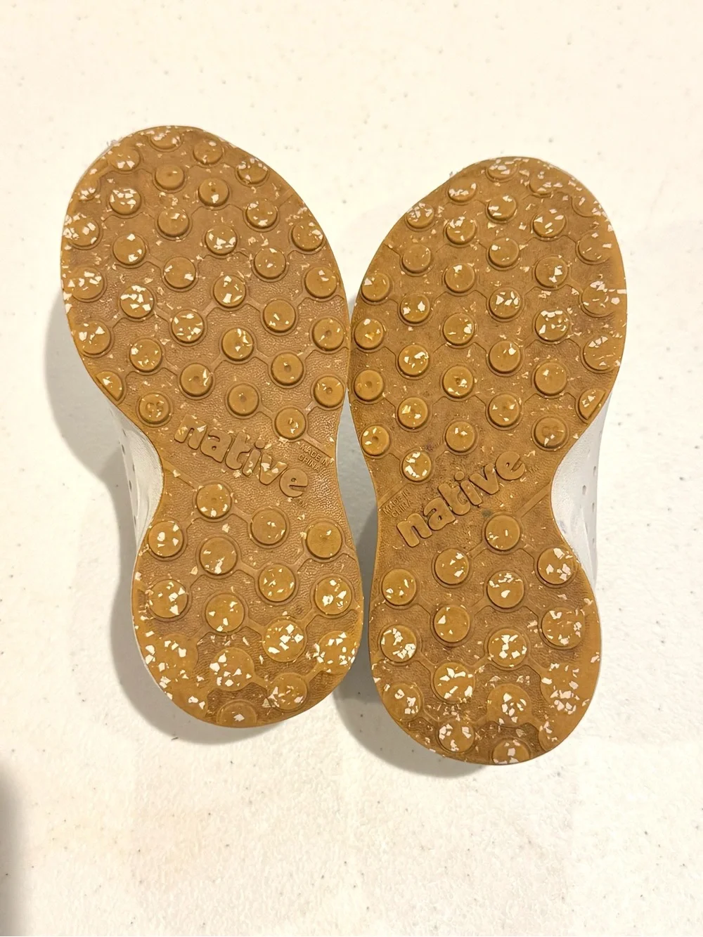 Native Robbie Shoes White Water Friendly Perforated Slip-Ons size C8